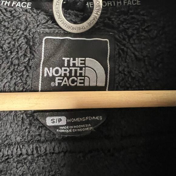 The North Face Black Oso Hybrid Hooded Fleece Fuzzy Zip Up Jacket Size S - Picture 7 of 9